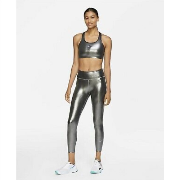 Nike Pants - Nike Leggings Women's One Icon Clash Shimmer 7/8 Size Medium
